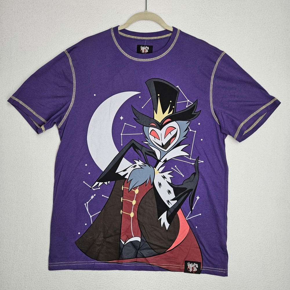 Hot Topic Helluva Boss Stolas Jumbo Print T-Shirt L Purple NEW WITH TAG